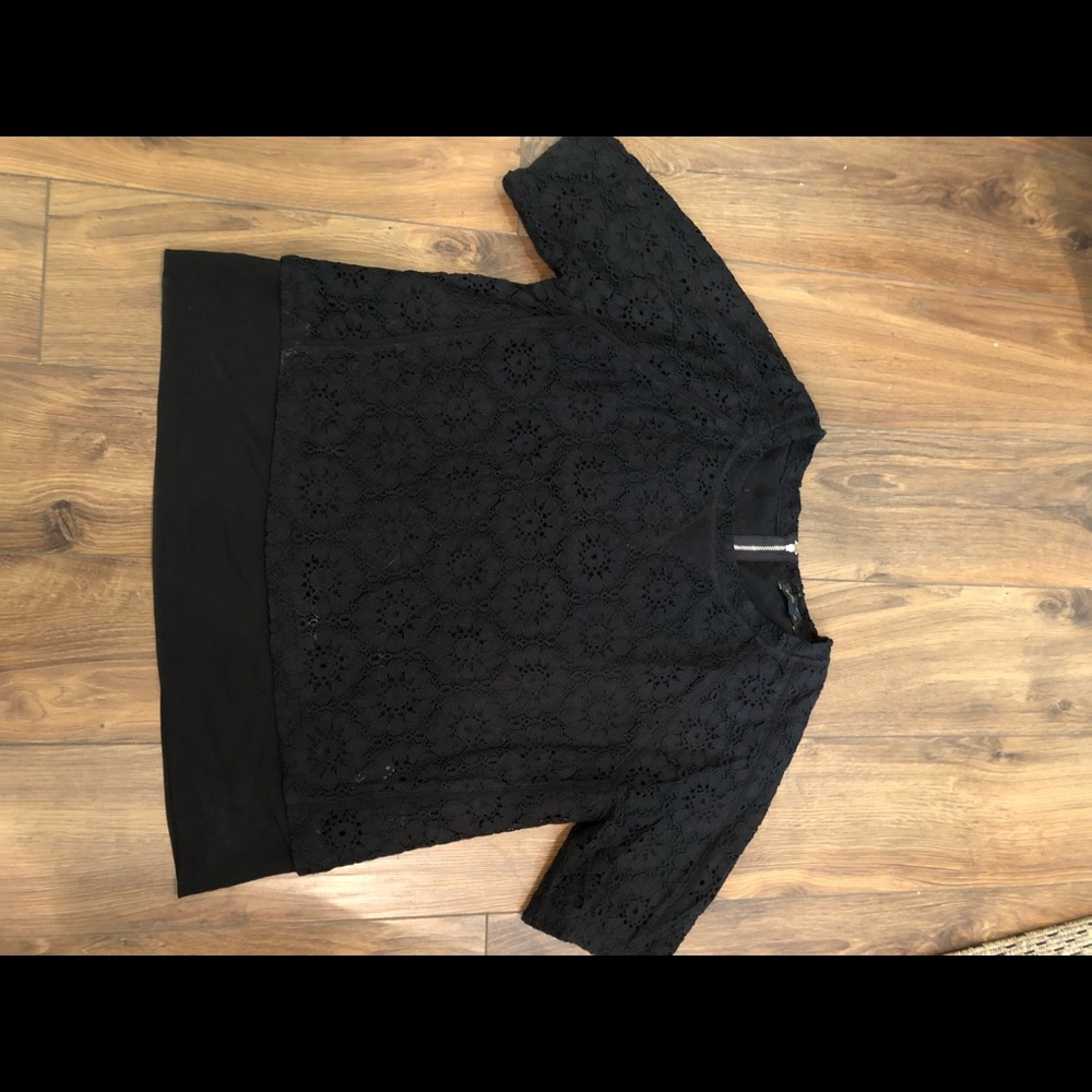 Black lace shirt